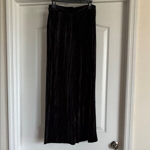 🆕 Chelsea & Violet Velvet Black Wide Leg Pants Size Small Oversized styling